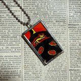 Millions of Cats, vintage children's book illustration up-cycled to soldered glass pendant