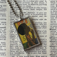 A Letter for Amy, Ezra Jack Keats, vintage children's book illustrations, up-cycled to soldered glass pendant