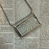 Blood Pills, vintage Sears Catalog illustrations, upcycled to hand soldered glass pendant