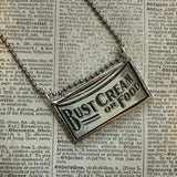 Bust Cream, vintage Sears Catalog illustrations, upcycled to hand soldered glass pendant