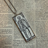 Human anatomy, vintage victorian woodcut illustrations, up-cycled to soldered glass pendant