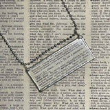 1 Vintage motorcycle illustration, 1940s dictionary, up-cycled to hand-soldered glass pendant