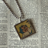 Top Cat, Benny the Ball, vintage 1970s comic illustration, upcycled to soldered hand-soldered glass pendant