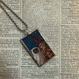 Witches - vintage halloween illustrations, upcycled to hand-soldered glass pendant