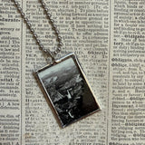Ansel Adams photography, upcycled to hand-soldered glass pendant