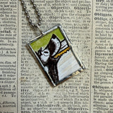 Harry the Dirty Dog, vintage illustrations, up-cycled to soldered glass pendant