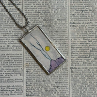 Little Prince, original illustrations from vintage book, up-cycled to soldered glass pendant