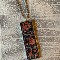 1 Forest scene - vintage illustration up-cycled to soldered glass pendant