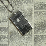 Cat, Kitten, Kitty, vintage children's book illustrations, up-cycled to soldered glass pendant
