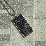 Cat, Kitten, Kitty, vintage children's book illustrations, up-cycled to soldered glass pendant