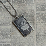 Fairy princesses, vintage children's book illustration up-cycled to soldered glass pendant