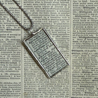 Goddess Aphrodite, Greek Mythology, vintage dictionary illustration, hand soldered glass pendant, upcycled to soldered glass pendant