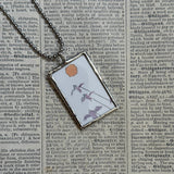 Little Prince, original illustrations from vintage book, up-cycled to soldered glass pendant