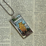 Winnie the Pooh childrens' book illustrations up-cycled to hand-soldered glass pendant