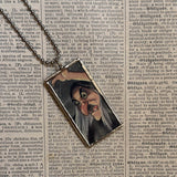 Snow White, vintage illustrations, up-cycled to soldered glass pendant