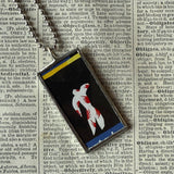 Henri Matisse, Jazz paper cut outs, upcycled to soldered glass pendant