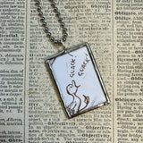 Make Way for Ducklings, vintage children's book illustrations, up-cycled to soldered glass pendant
