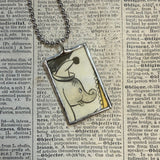 Dumbo, vintage illustrations, up-cycled to soldered glass pendant