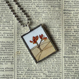 Little Prince, original illustrations from vintage book, up-cycled to soldered glass pendant