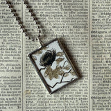 Are You My Mother? vintage children's book illustrations, up-cycled to soldered glass pendant