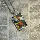 Dumbo, vintage illustrations, up-cycled to soldered glass pendant