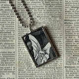 Demons, devils, vintage children's book illustration up-cycled to soldered glass pendant