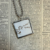 Make Way for Ducklings, vintage children's book illustrations, up-cycled to soldered glass pendant