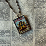 Vintage San Francisco Cable Car and Coit Tower illustrations, upcycled hand soldered glass pendant (Copy)