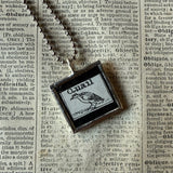 Quail, Yellowhammer birds, vintage illustrations, upcycled to soldered glass pendant