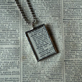 Coffee plant, vintage botanical dictionary illustration, upcycled to soldered glass pendant