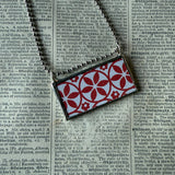 San Francisco vintage maps, upcycled to hand-soldered glass pendant