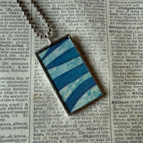 Fish - vintage children's book illustration up-cycled to soldered glass pendant