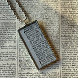 Gourds, vintage botanical dictionary illustration, upcycled to soldered glass pendant