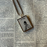 Mr. Popper's Penguins, vintage children's book illustrations, hand-soldered glass pendant