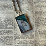 Spirited Away, Miyazaki animation stills / movie poster up-cycled to soldered glass pendant