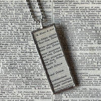1 Pitchblend music notes, vintage 1930s dictionary illustration, up-cycled to hand soldered glass pendant