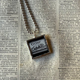 Monkey and otter, vintage illustrations, upcycled to soldered glass pendant
