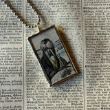 Walrus - vintage children's book illustration up-cycled to soldered glass pendant