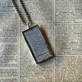 Cactus, vintage botanical dictionary illustration, upcycled to soldered glass pendant