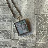 San Francisco, vintage map, hand-soldered glass pendant