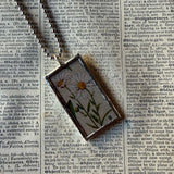 Emily the Strange, vintage illustrations up-cycled to soldered glass pendant