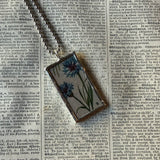 Emily the Strange, vintage illustrations up-cycled to soldered glass pendant
