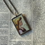 Cinderella, vintage illustrations, up-cycled to soldered glass pendant