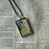 Cinderella, vintage illustrations, up-cycled to soldered glass pendant