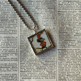 Dumbo, vintage illustrations, up-cycled to soldered glass pendant