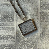 Hog, vintage 1940s dictionary illustration, up-cycled to hand-soldered glass pendant