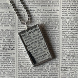 1 Metronome - vintage 1930s dictionary illustration, up-cycled to soldered glass pendant