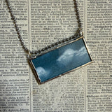 Black Jack gum - vintage candy wrapper up-cycled to soldered glass pendant