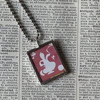 Henri Matisse, paper cuts, upcycled to soldered glass pendant