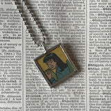 Veronica & Betty, Archie comics, original vintage 1970s comic book illustrations, upcycled to soldered glass pendant